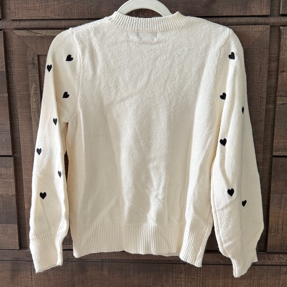 Fate Ivory Pullover with Black Heart Design - Picture 2 of 3